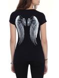 Supernatural Castiel Wings Quote Girls T-Shirt, , alternate
