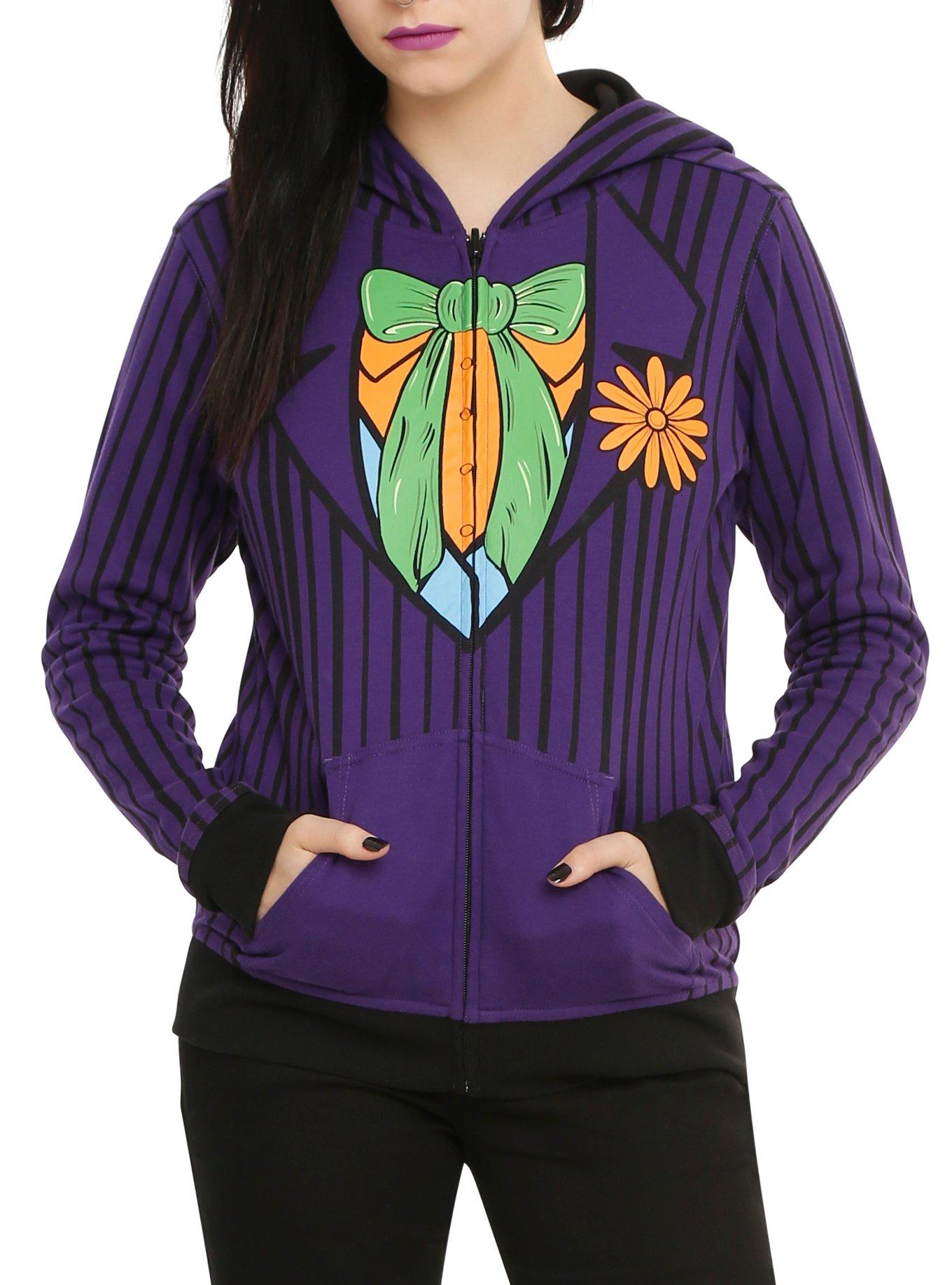 DC Comics Joker & Harley Quinn Reversible Girls Costume Hoodie, , alternate