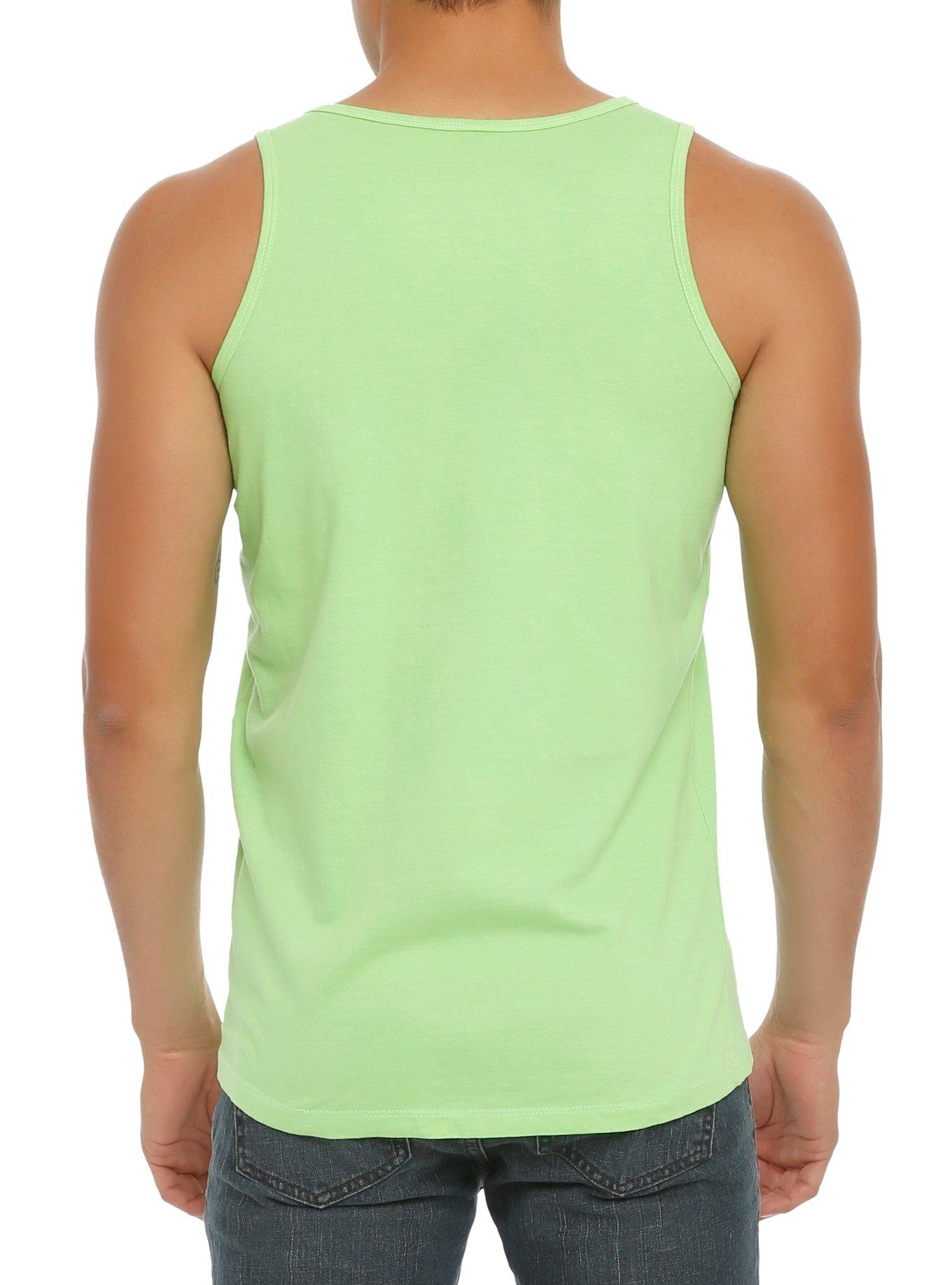 Neon Green Palm Trees Tank Top, , alternate