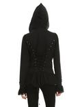 Black and Red Lace Hoodie, , alternate