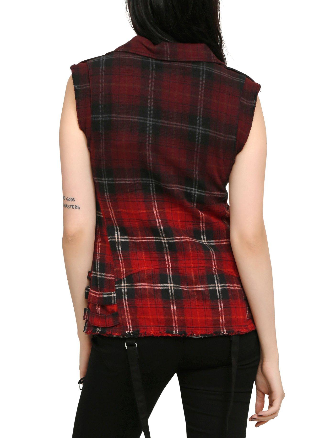 Royal Bones By Tripp Plaid Flannel Vest, , alternate