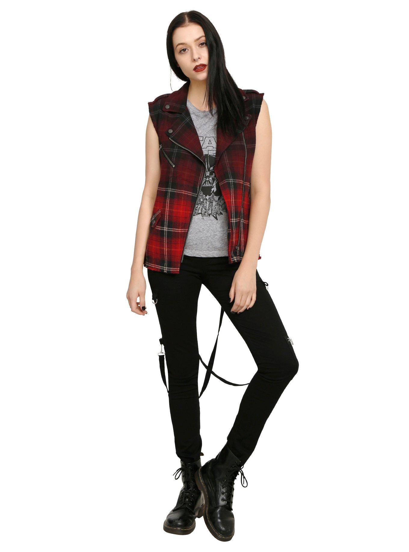 Royal Bones By Tripp Plaid Flannel Vest, , alternate