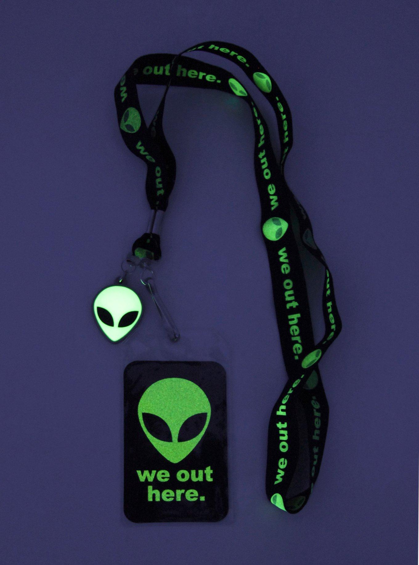 Alien We Out Here Glow-In-The-Dark Lanyard, , alternate