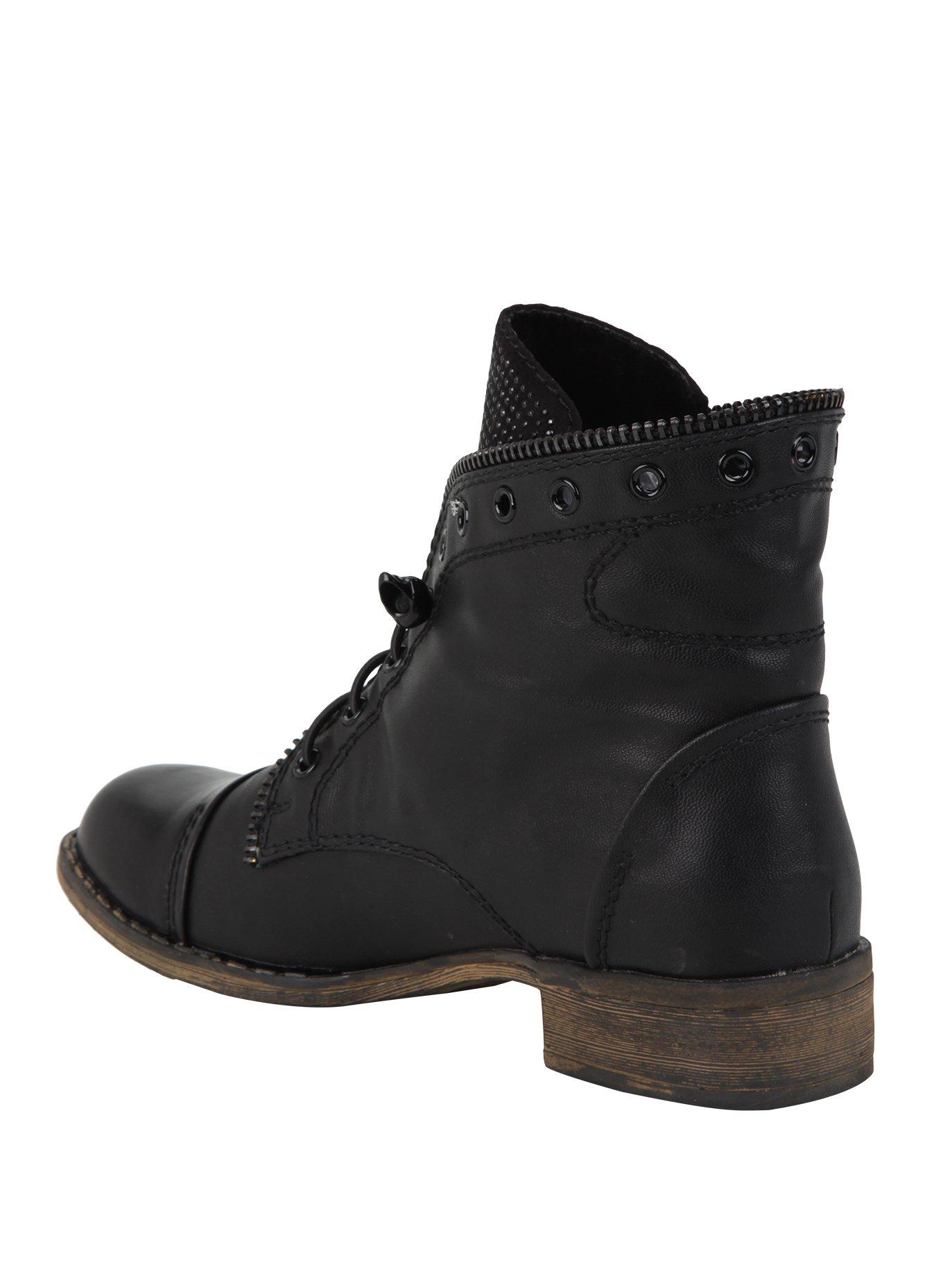 Black Combat Bootie, , alternate