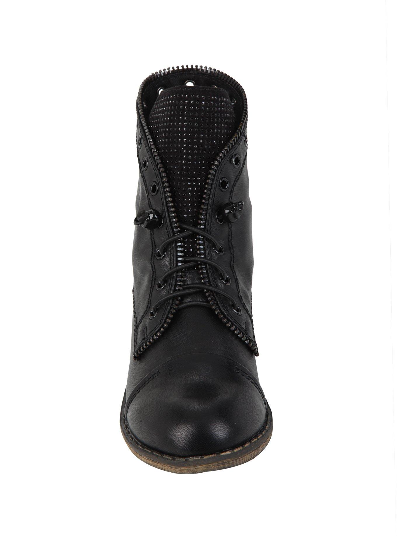 Black Combat Bootie, , alternate