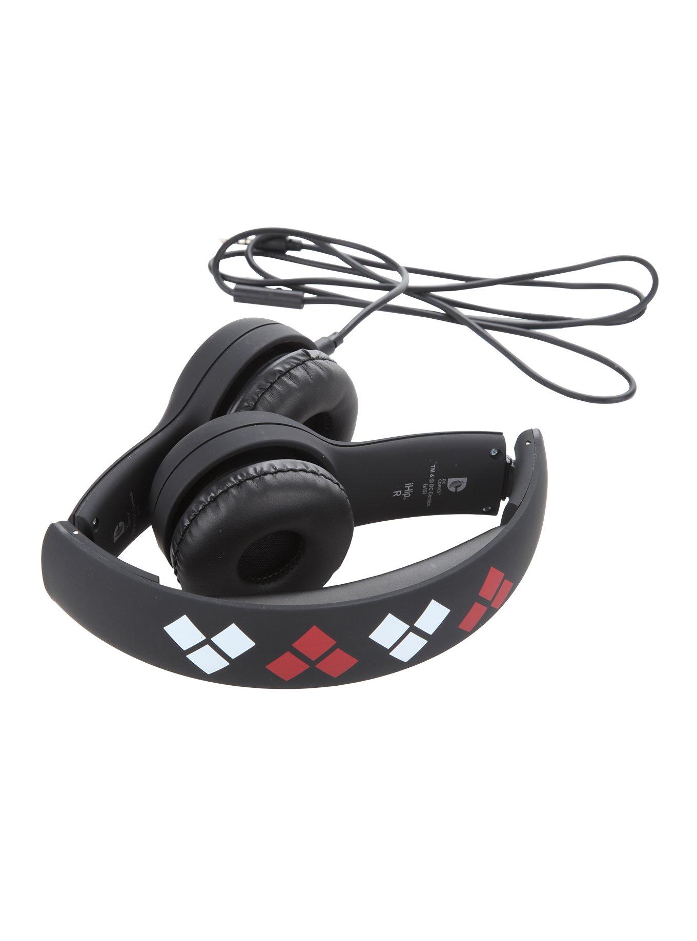 iHip DC Comics Batman Harley Quinn Logo Foldable Headphones, , alternate