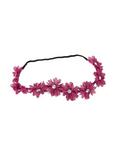 Purple Chiffon Flower Stretchy Headband, , alternate