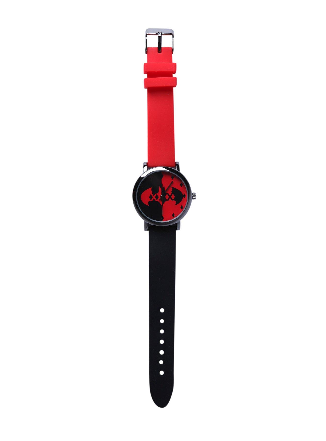 DC Comics Harley Quinn Batman Logo Watch, , alternate