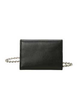 Black Tri-Fold Chain Wallet, , hi-res