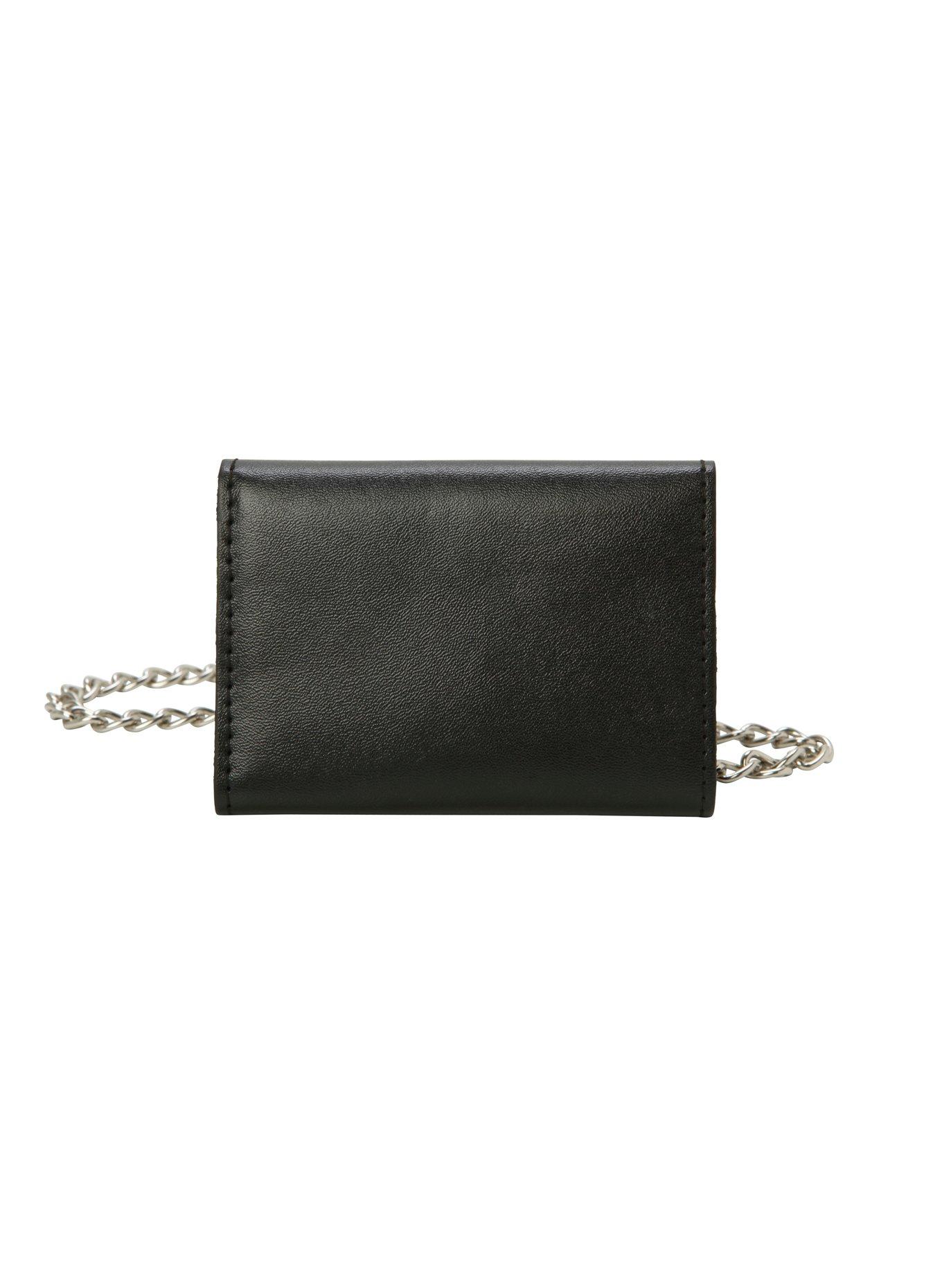 Black Tri-Fold Chain Wallet, , alternate