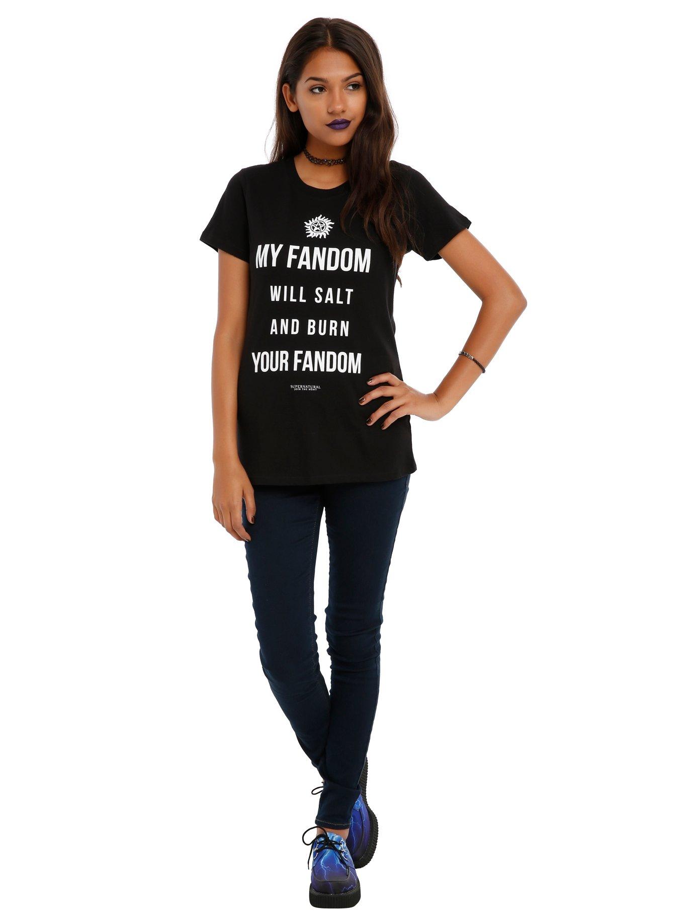 Supernatural My Fandom Girls T-Shirt, , alternate