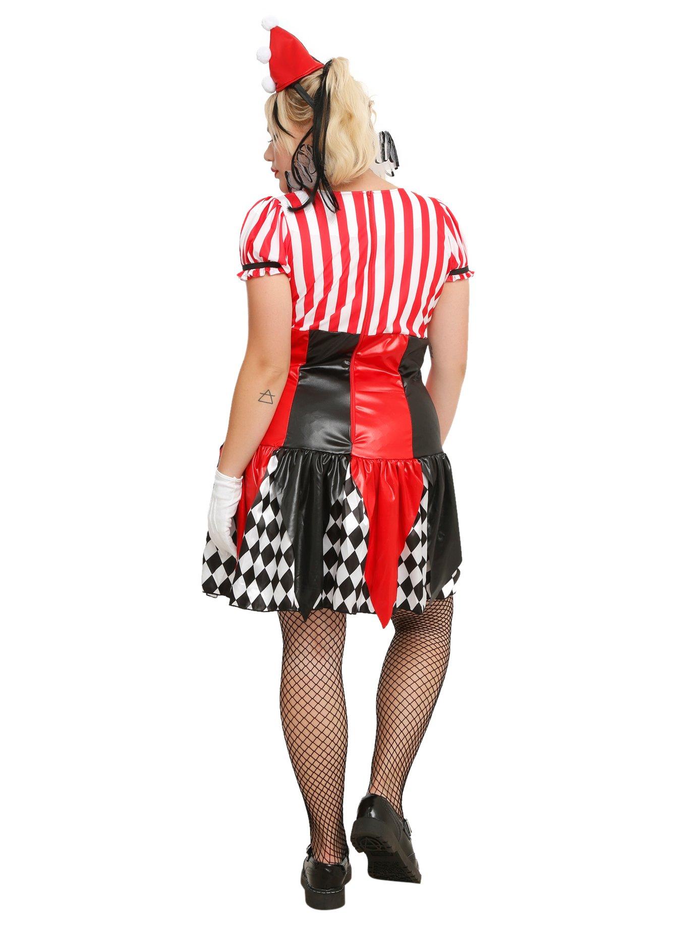 Harlequin Clown Costume Plus Size, , alternate