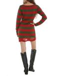 Horror Red & Green Stripe Sweater Dress, , alternate