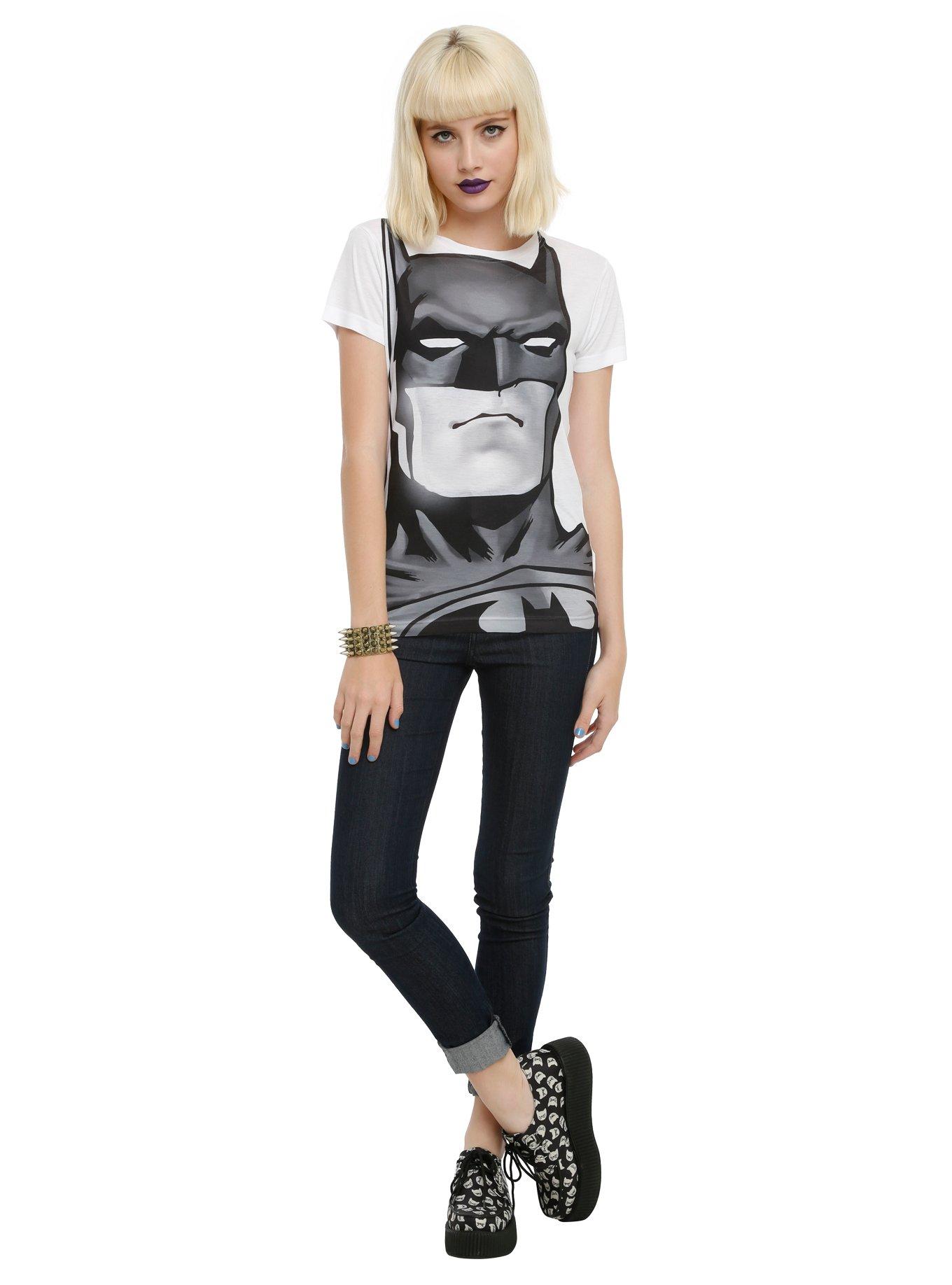 DC Comics Batman Head Girls T-Shirt, , alternate