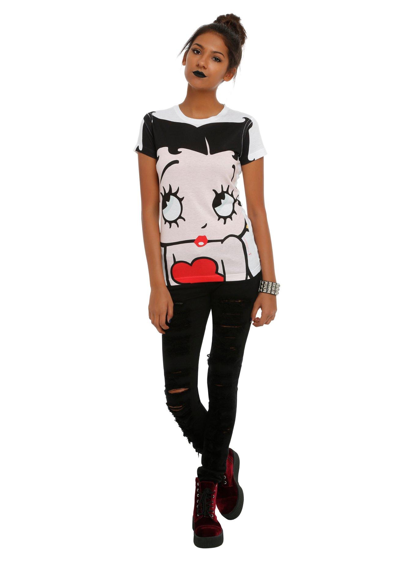 Betty Boop Face Girls T-Shirt, , alternate