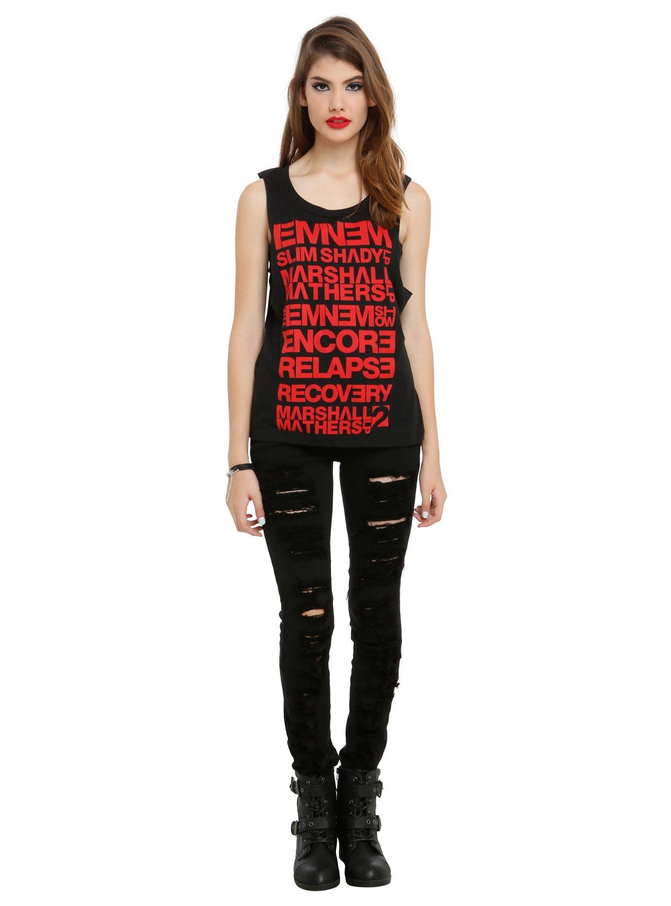 Eminem Album Titles Girls Muscle Top, , alternate