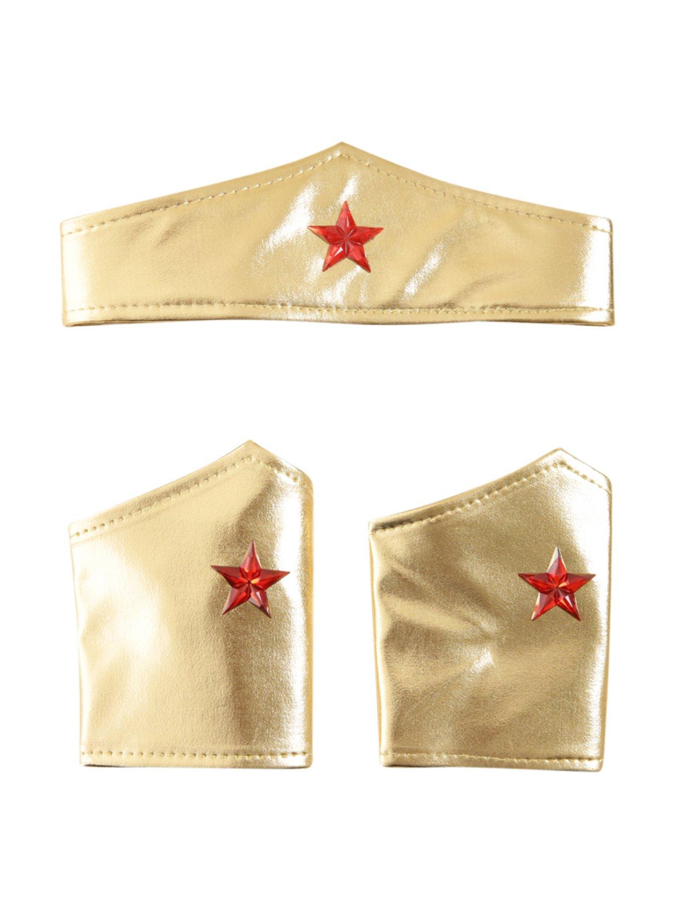 Gold Crown & Arm Gauntlets Set, , alternate