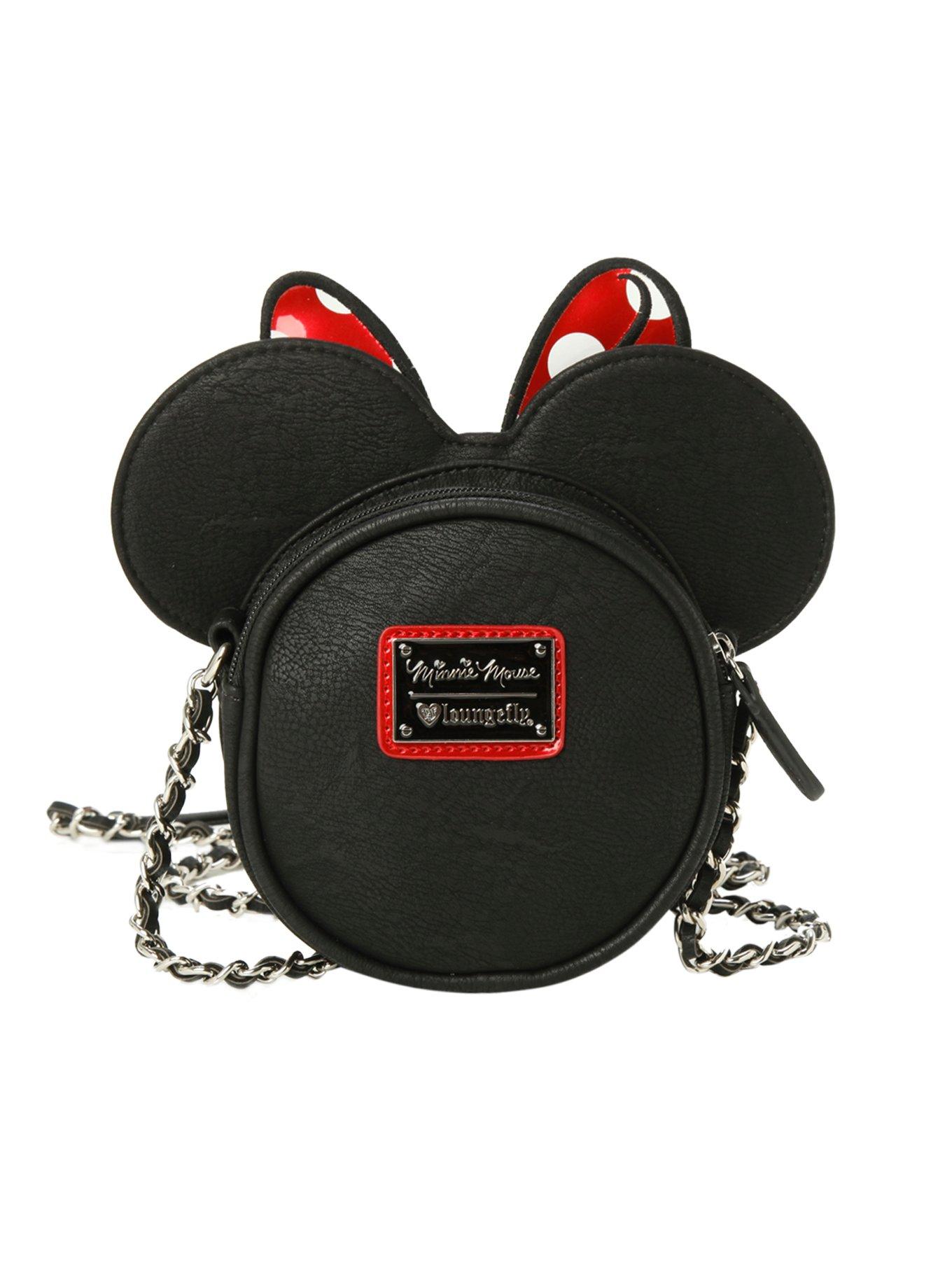 Loungefly Disney Quilted Minnie Mouse Crossbody Bag, , alternate