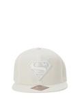 DC Comics Superman White Mono Logo Snapback Hat, , alternate