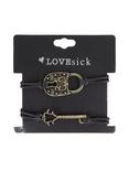 LOVEsick Lock & Key Cord Bracelet 2 Pack, , alternate