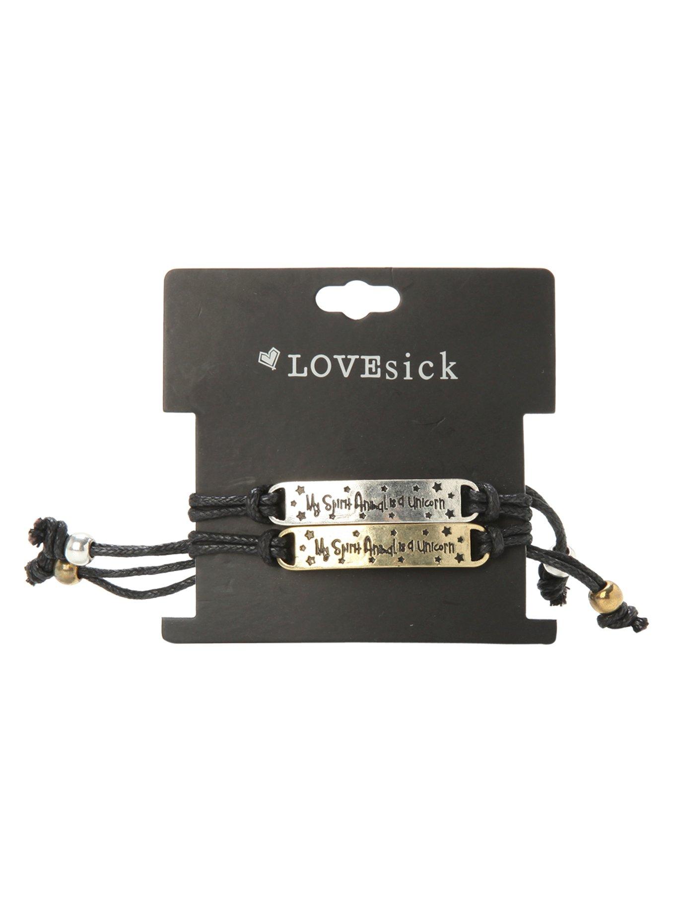 LOVEsick Unicorn Spirit Animal Bracelet 2 Pack, , alternate