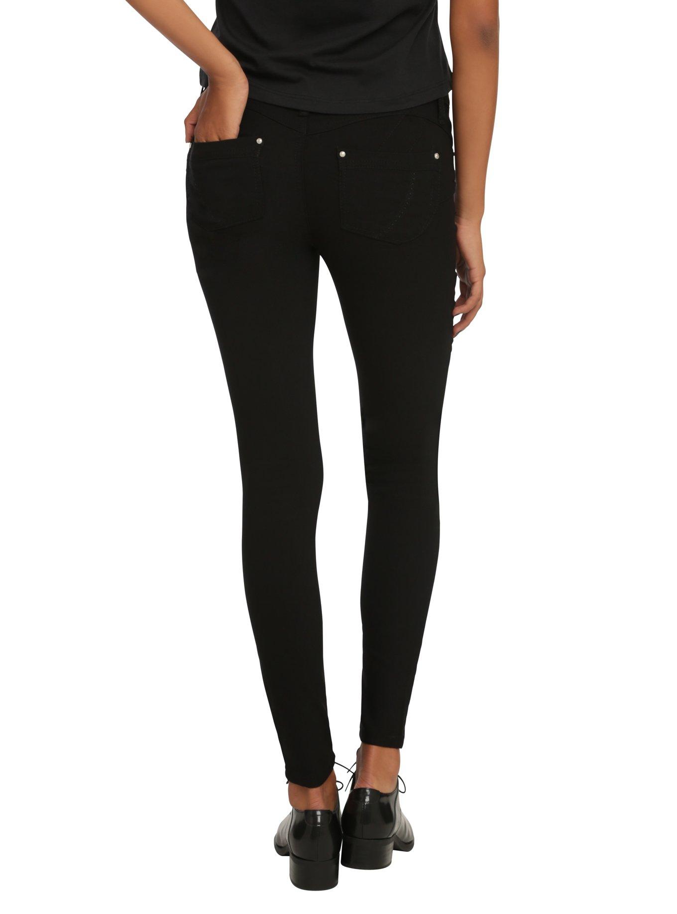 Almost Famous Black Super Stretch Skinny Jeans, BLACK, alternate