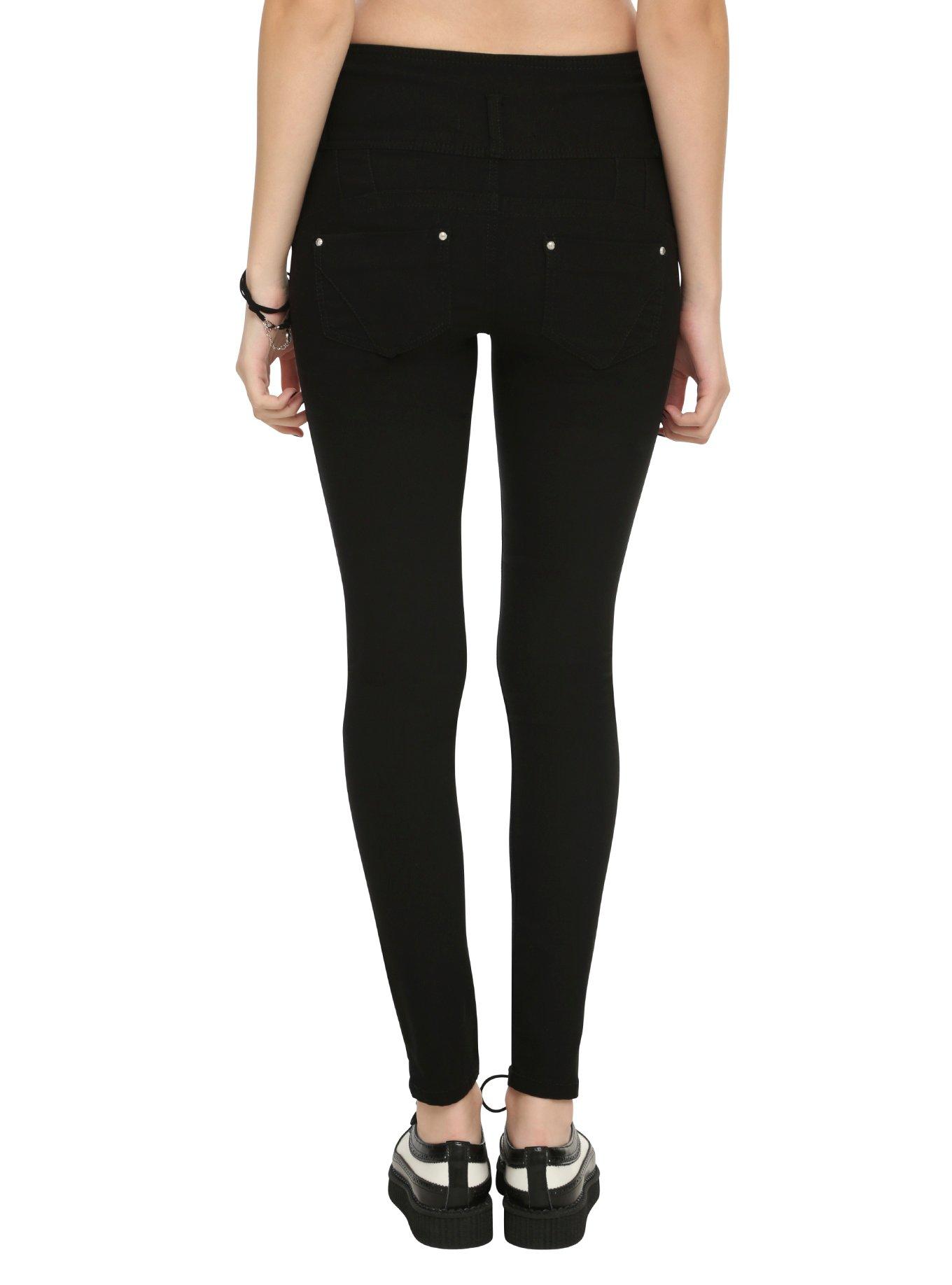 Almost Famous Black High-Waisted Skinny Jeans, BLACK, alternate