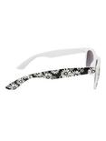 Black and White Daisy Retro Sunglasses, , alternate