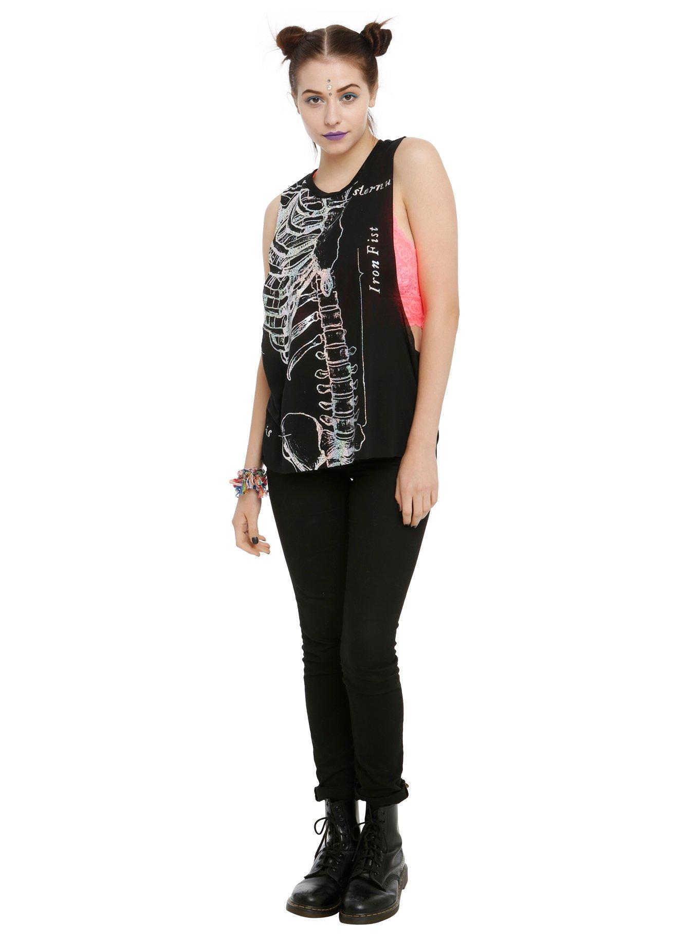 Iron Fist Foil Ribcage Muscle Tank Top, , alternate