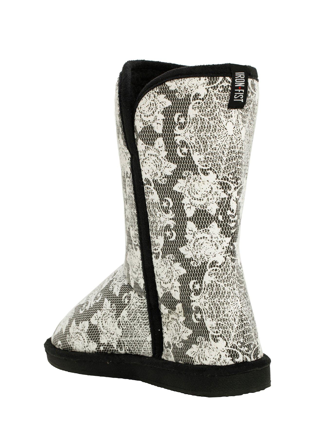 Iron Fist Lacey Slipper Boots, BLACK, alternate