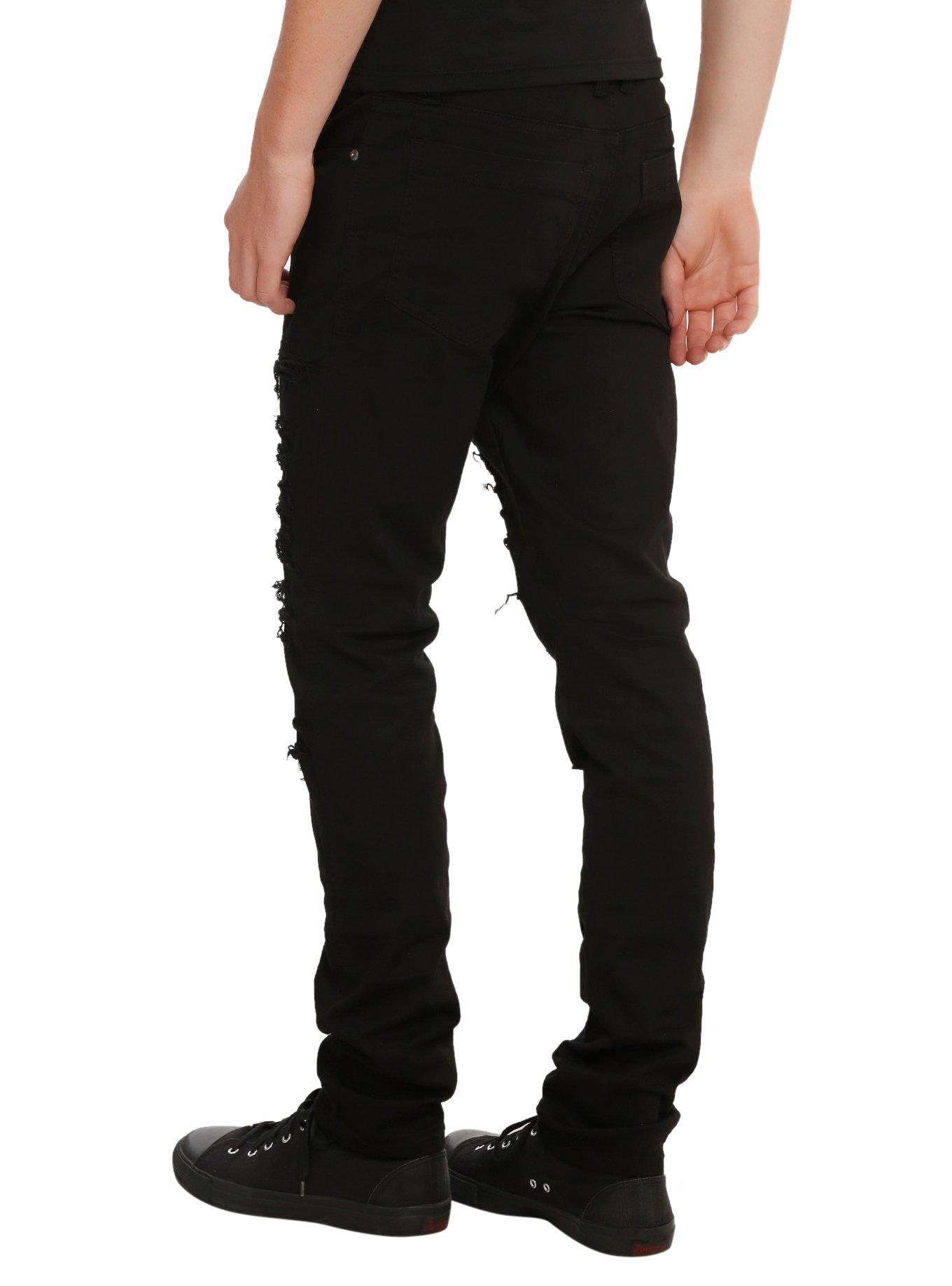 Royal Bones By Tripp Black Destroyed With Lining Skinny Jeans, , alternate