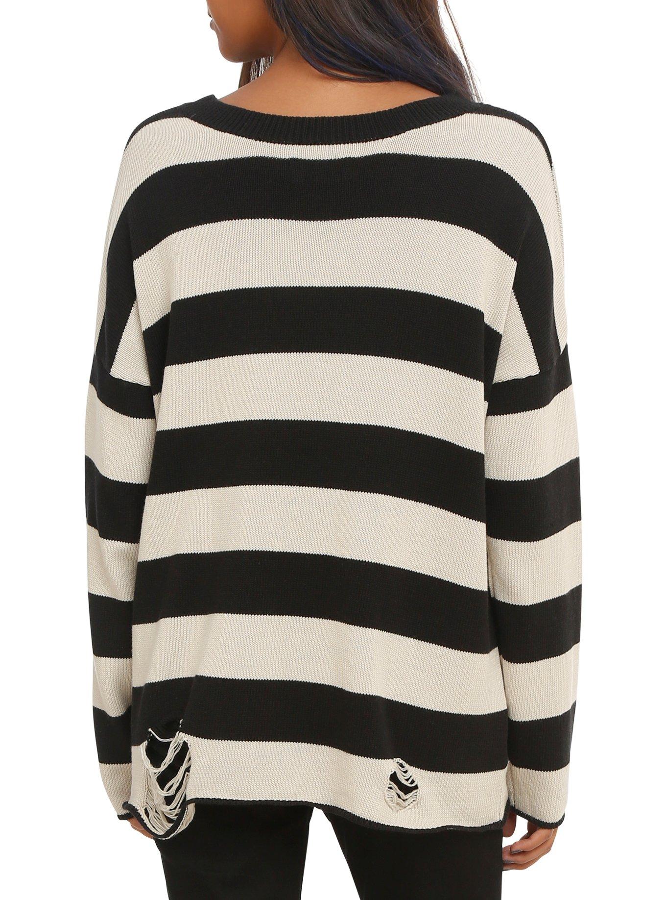 Iron Fist Urban Decay Striped Destructed Sweater, , alternate