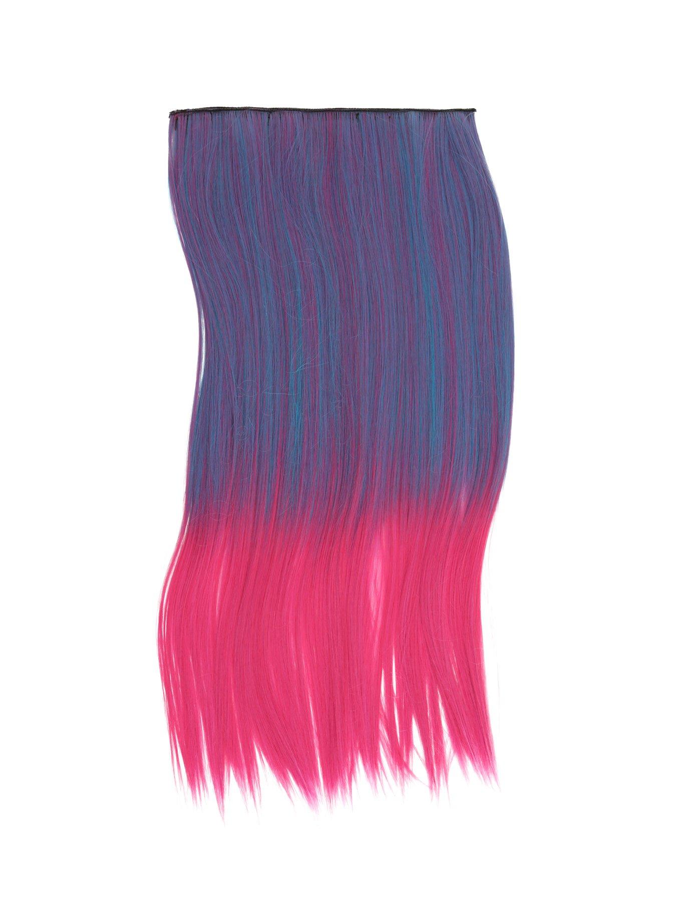 Teal Fuchsia Clip-In Hair Extension, , alternate