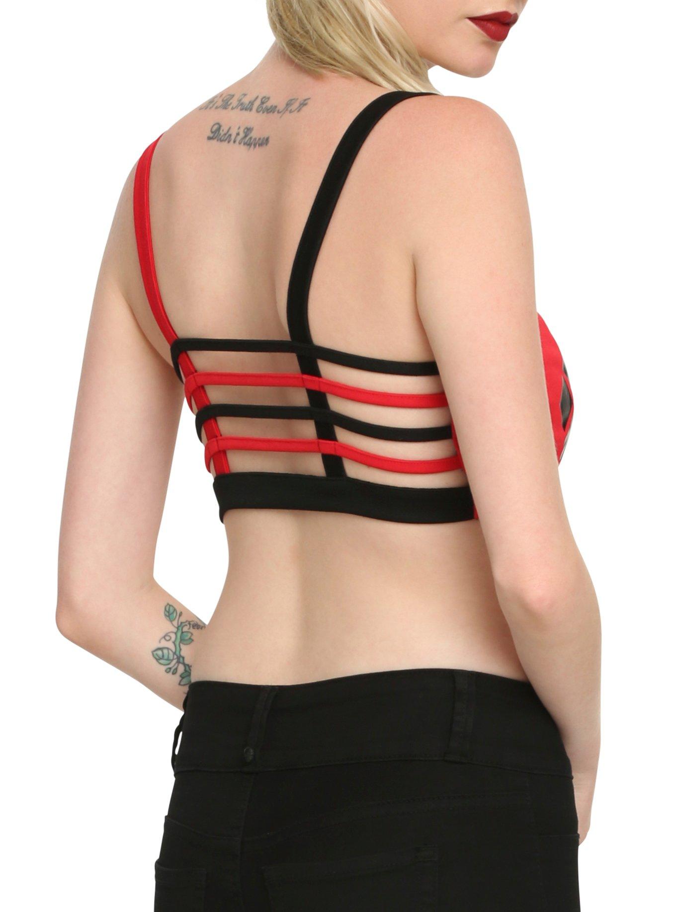 DC Comics Harley Quinn Cage Back Bralette, , alternate