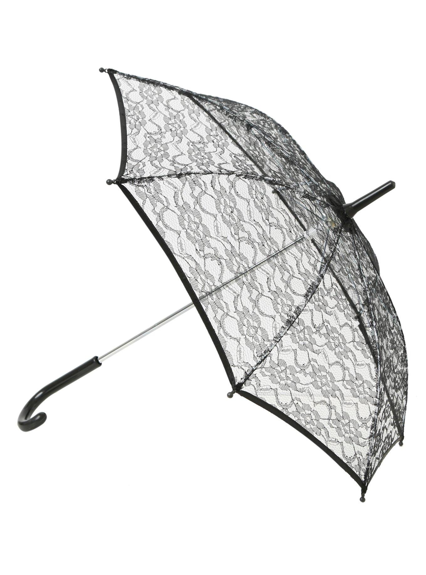 Black Lace Parasol, , alternate