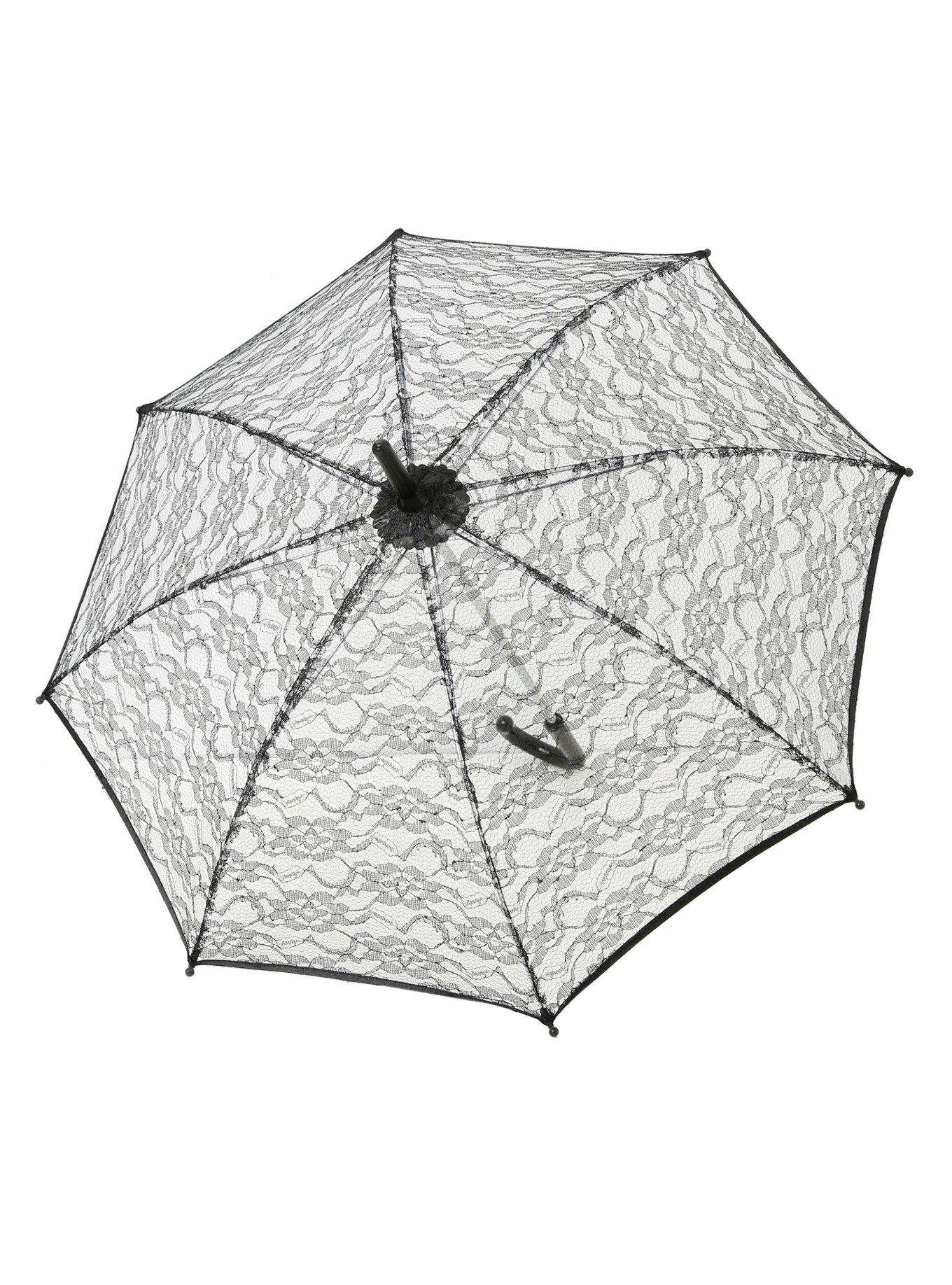 Black Lace Parasol, , alternate