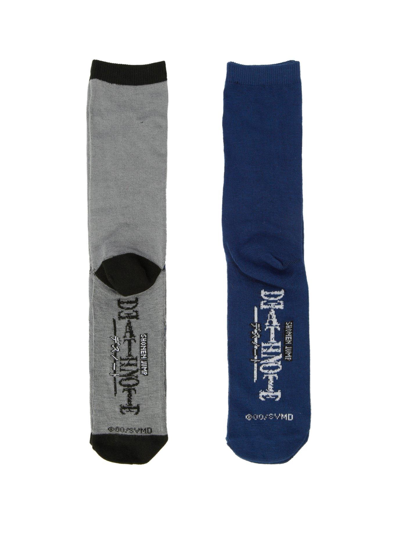Death Note Ryuk Blue Crew Socks 2 Pack, , alternate