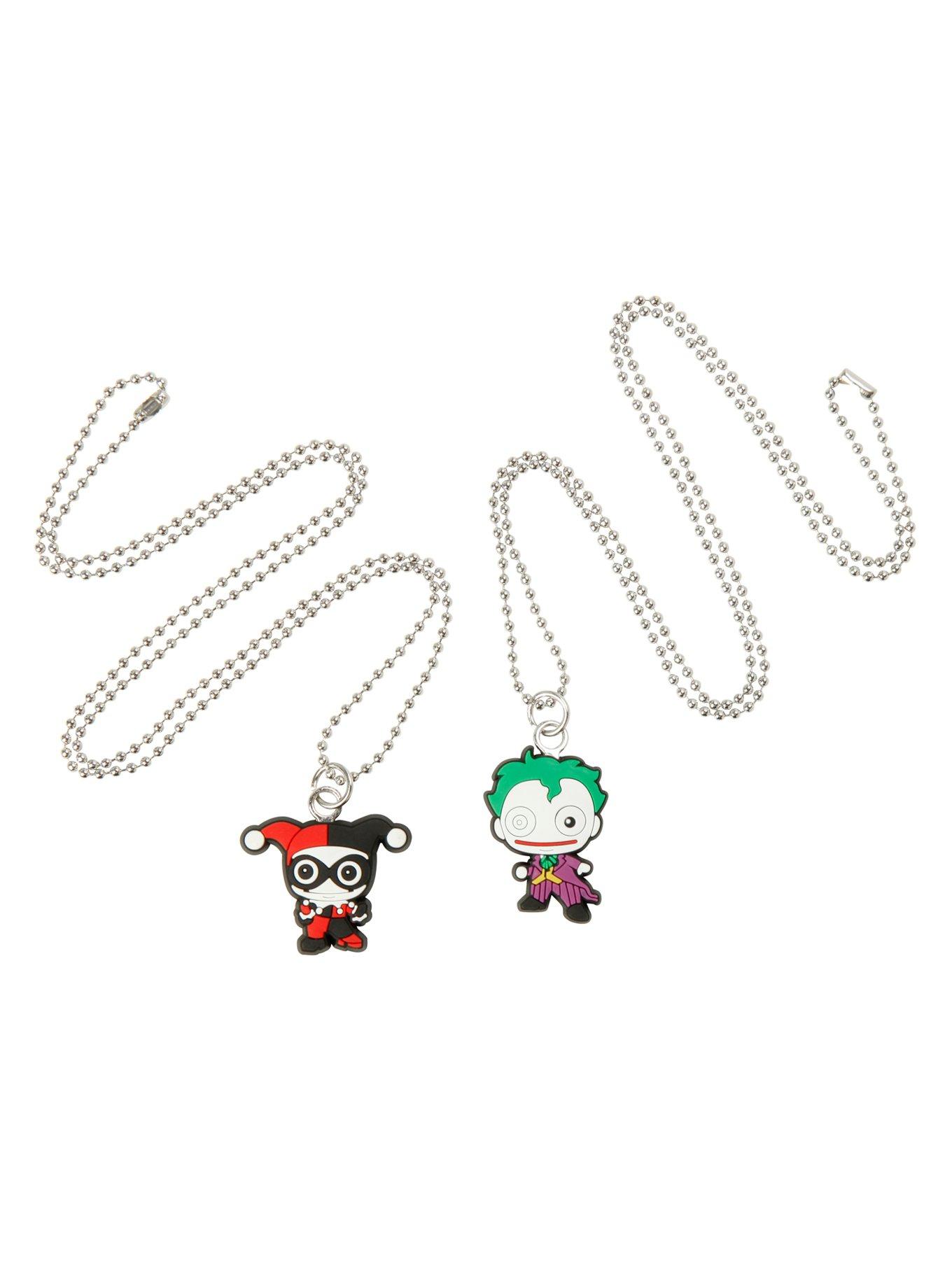 DC Comics The Joker & Harley Quinn Kawaii Necklace Set, , alternate