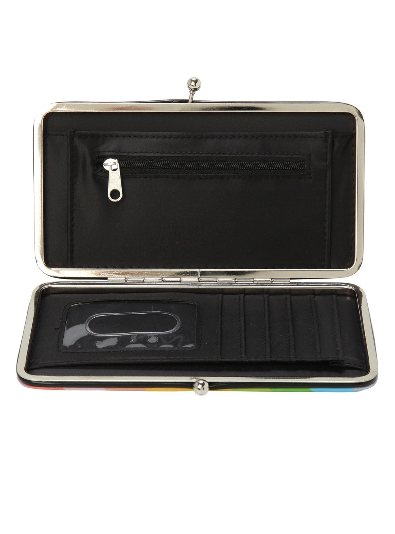 Rainbow Narwhal Kisslock Hinge Wallet, , alternate