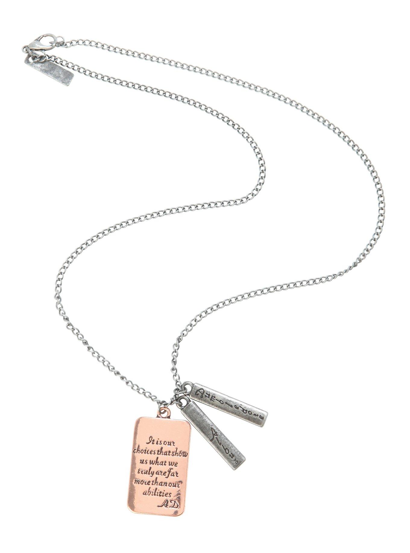 Harry Potter Albus Dumbledore Quote Necklace, , alternate