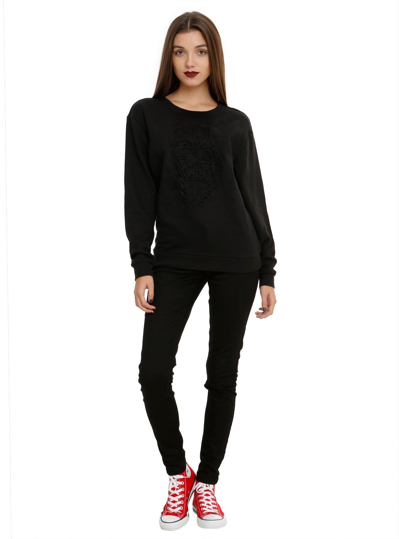 Star Wars Darth Vader Embossed Girls Pullover Top, BLACK, alternate
