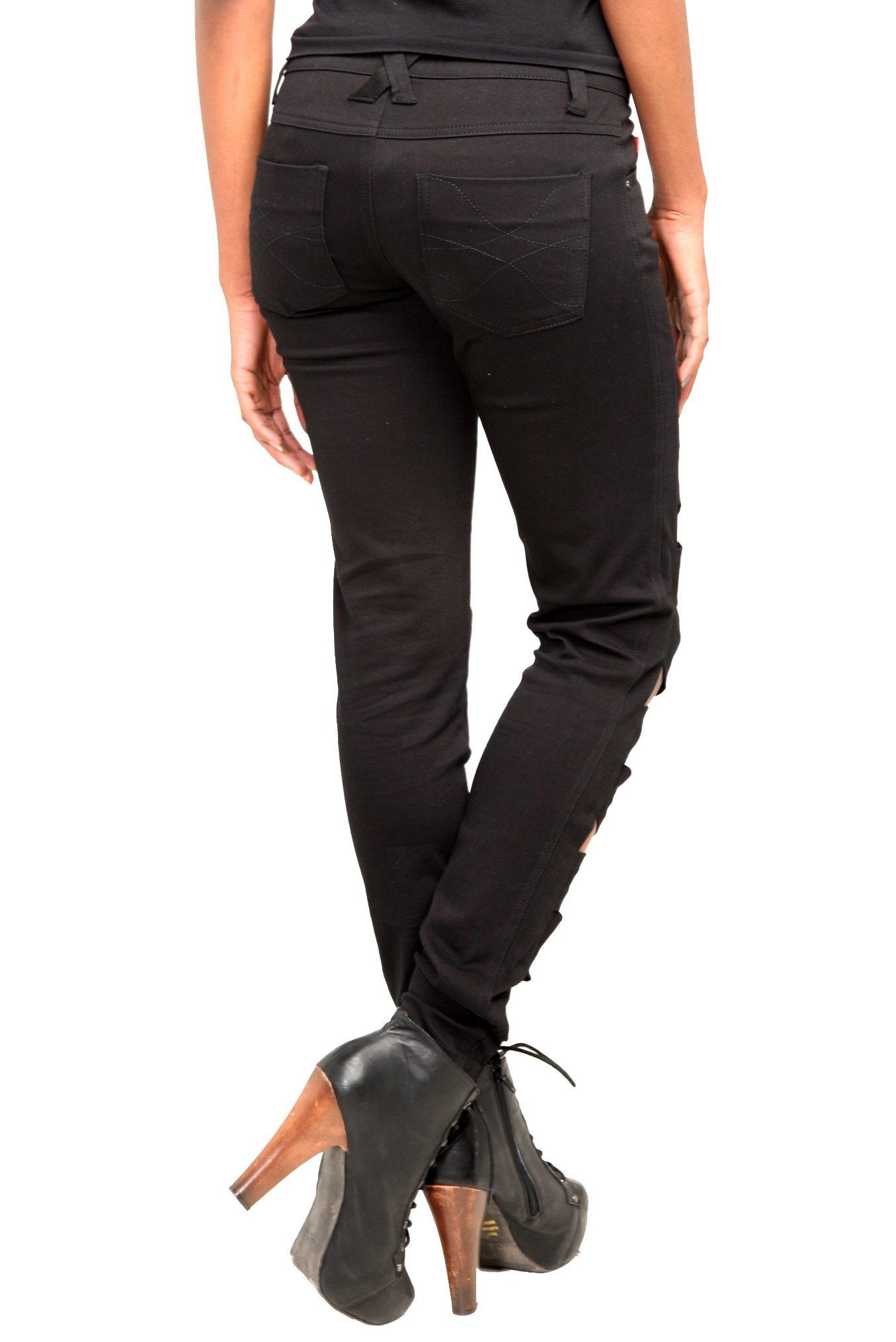 Royal Bones Black Peek-A-Boo Skinny Jeans, BLACK, alternate
