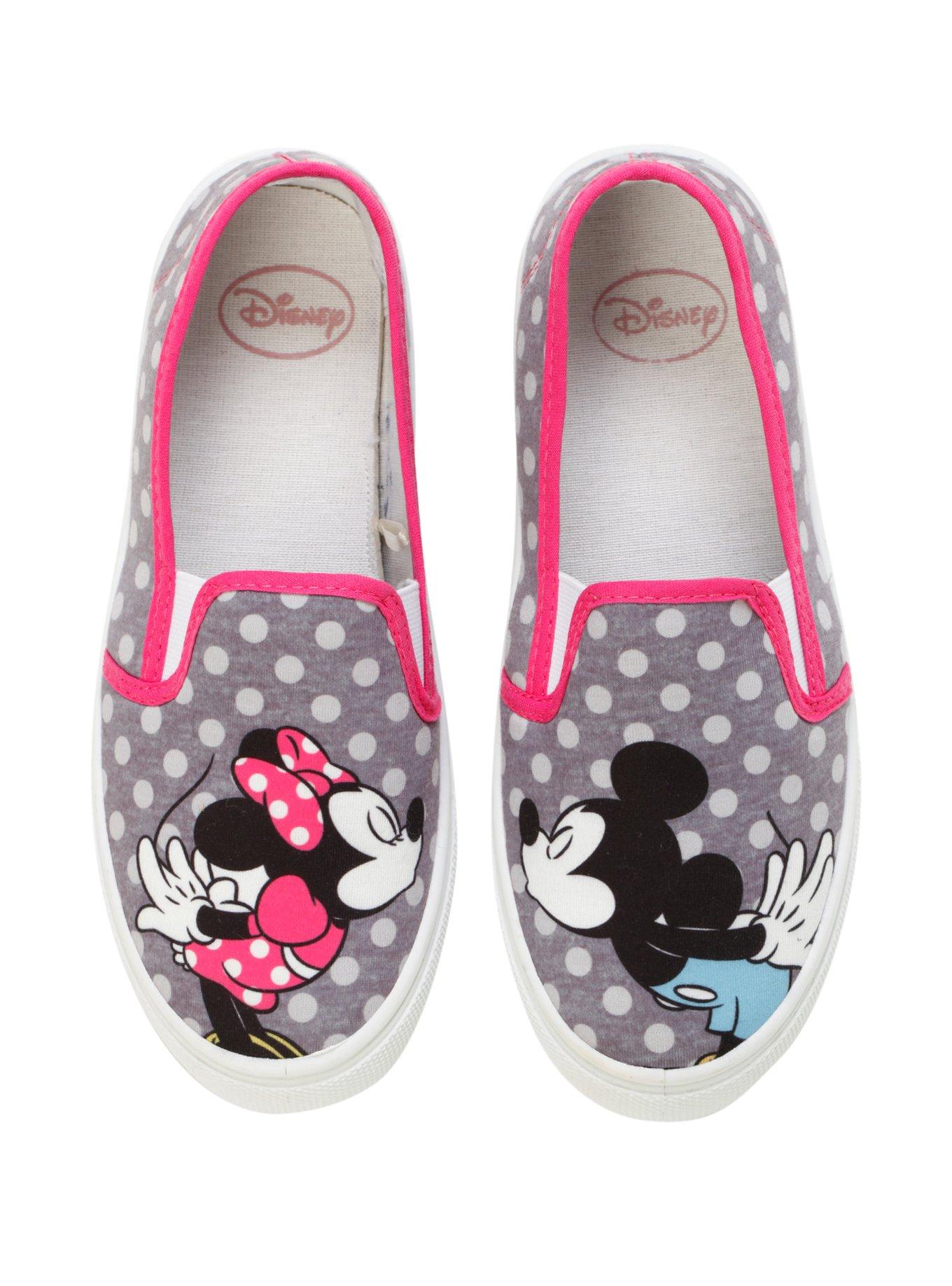 Disney Mickey & Minnie Mouse Kiss Slip-On Shoes, BLACK, alternate