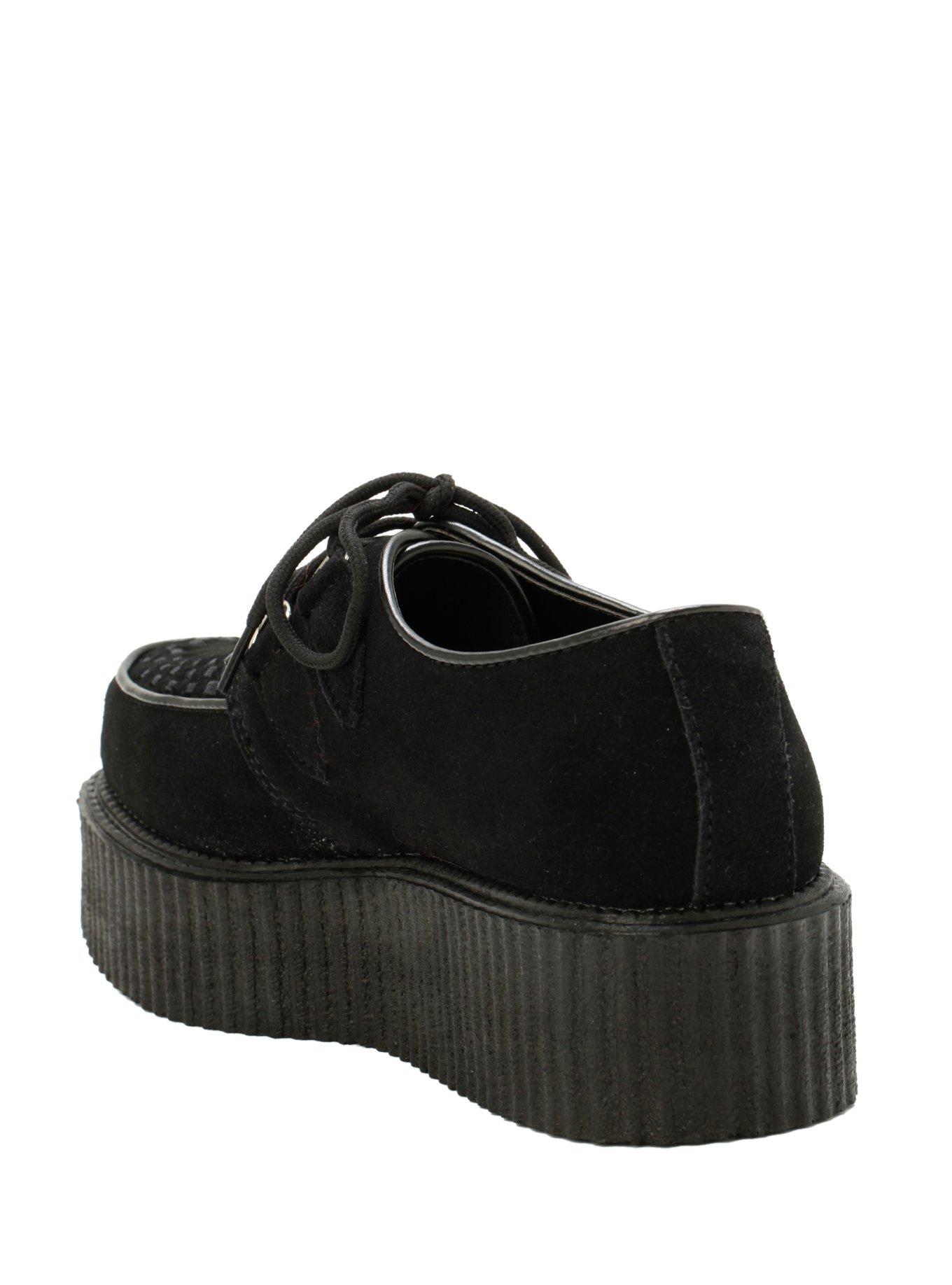 Demonia By Pleaser Black Suede Creepers, BLACK, alternate