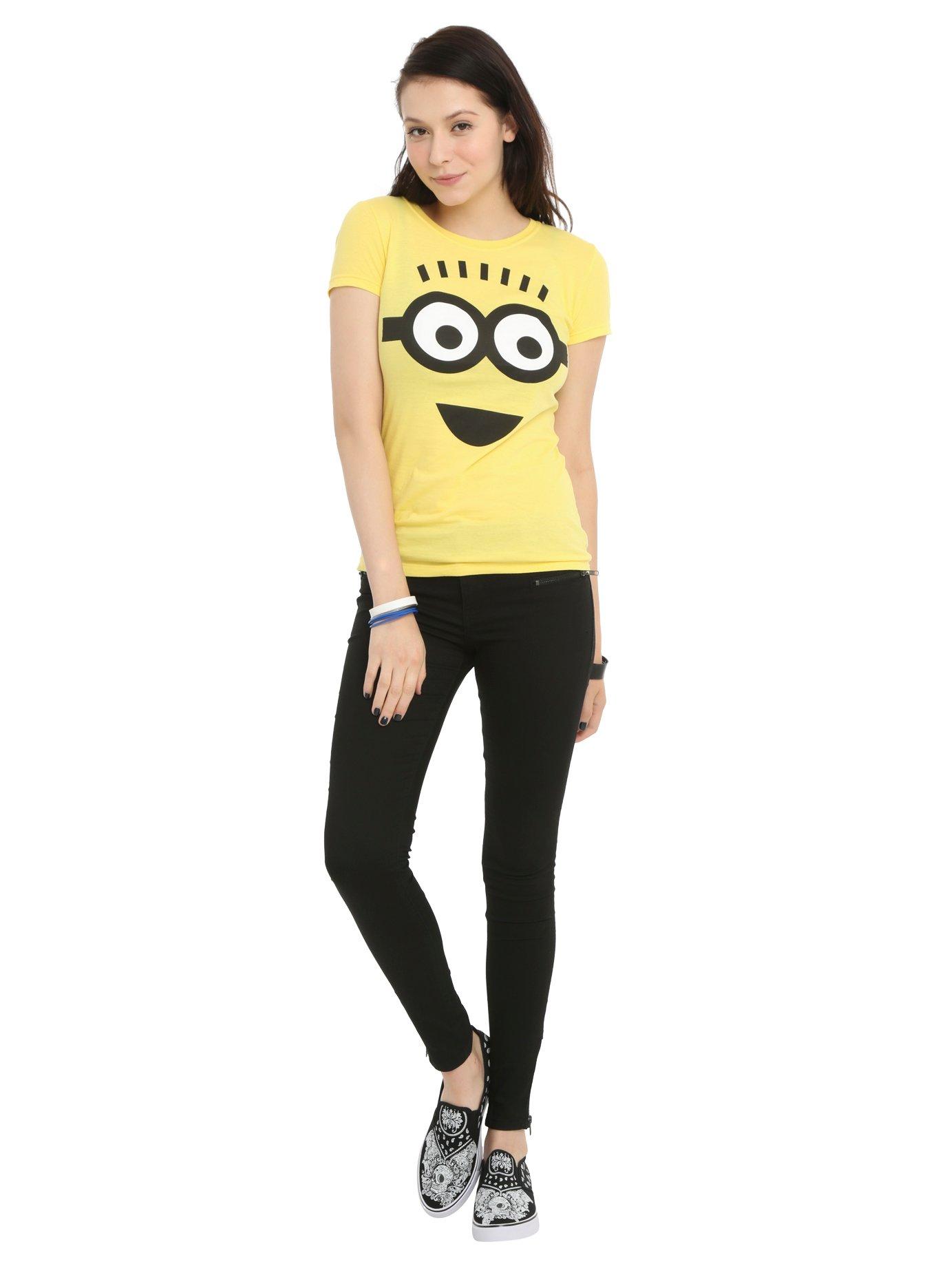 Despicable Me Minion Face Girls T-Shirt, , alternate