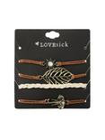 LOVEsick Sun Leaf Elephant Cord Bracelet 4 Pack, , alternate