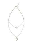 Moon Star Crystal Layer Necklace, , alternate