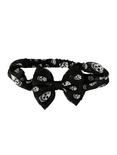 LOVEsick Black & White Skull Lace Headband, , alternate