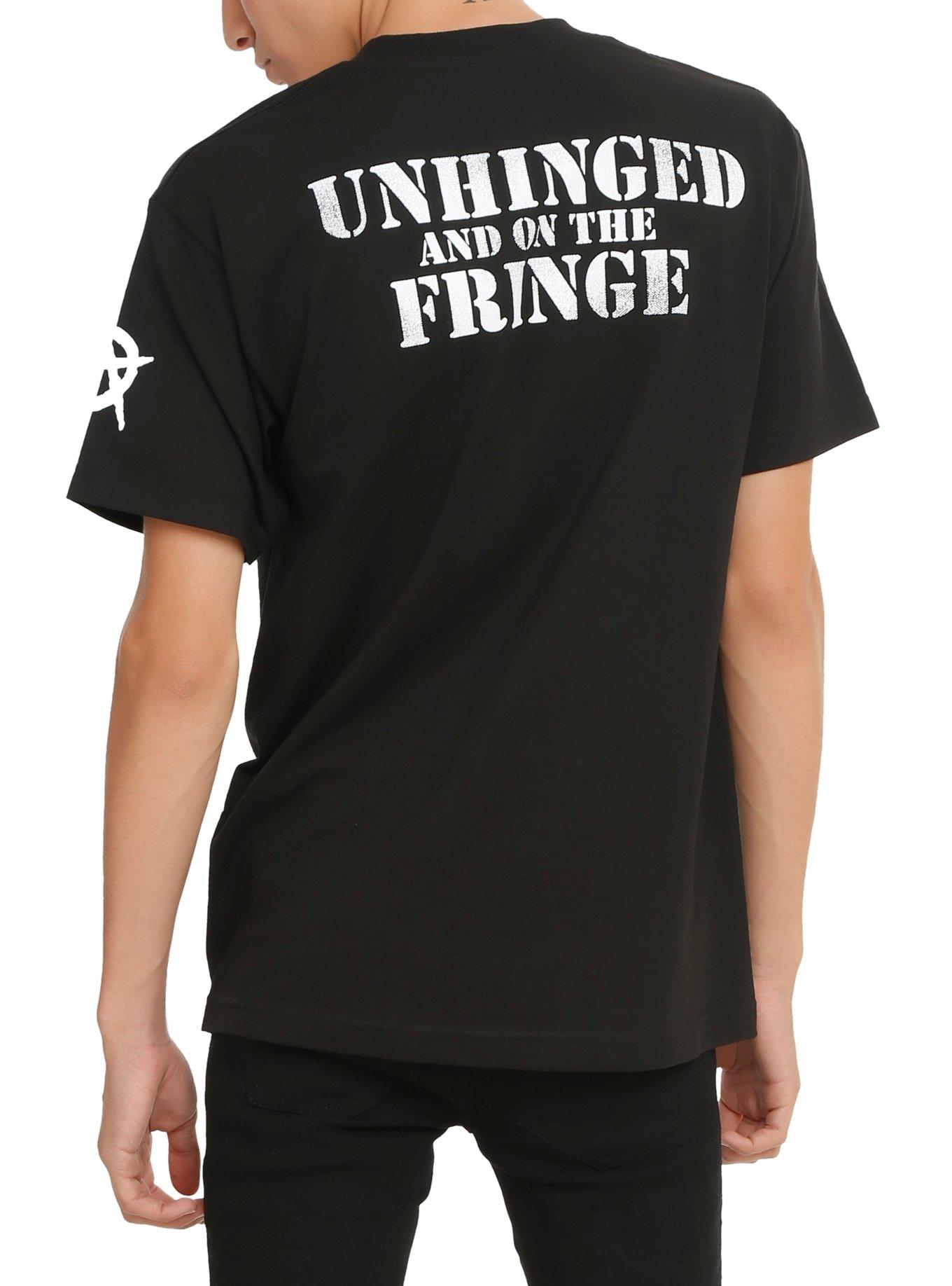 WWE Dean Ambrose Unhinged And On The Fringe T-Shirt, BLACK, alternate