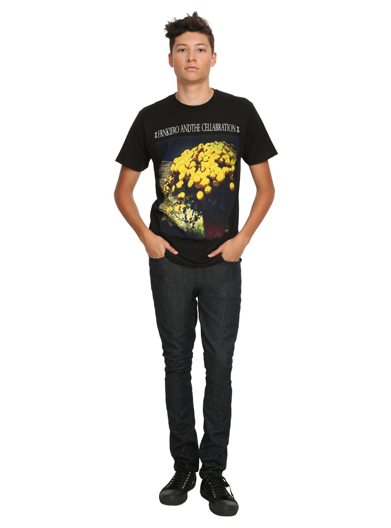 Frnkiero Andthe Cellabration Flowers T-Shirt, BLACK, alternate